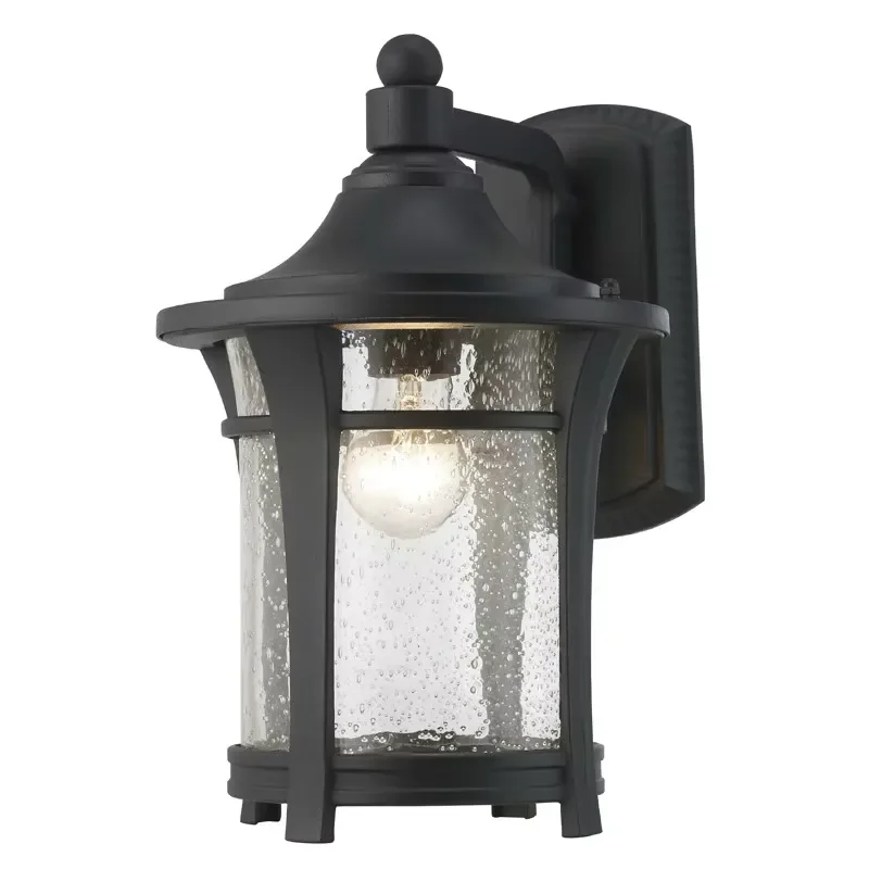 Outdoor porch patio garden solar light bronze ABS waterproof wall light outdoor light