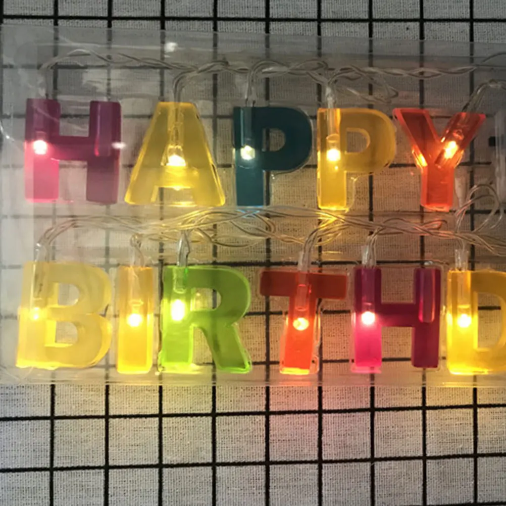 

1Set Letter LED String Lights Operated Birthday Party String Lamp Festival Decoration Home Shop Birthday Lights