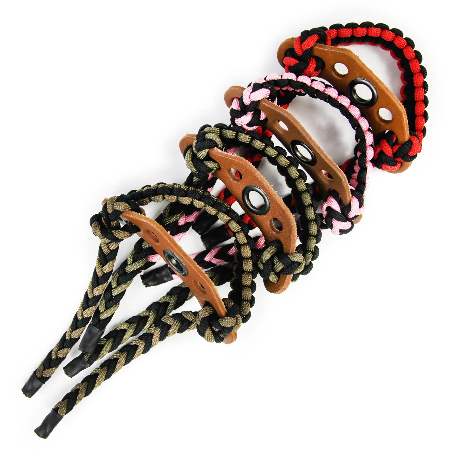 Knitted Wrist Bow Sling Archery Adjustable Braided Wrist Sling Strap Compound Bow Stabilizer for Shooting Practice Sport