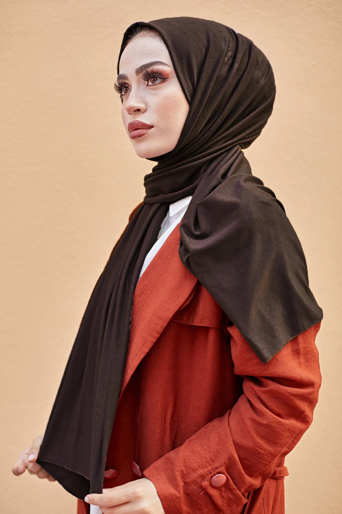 Combed cotton Shawl E-Coffee Winter Autumn 2021 Muslim Women Hijab headscarf islamic Turkey