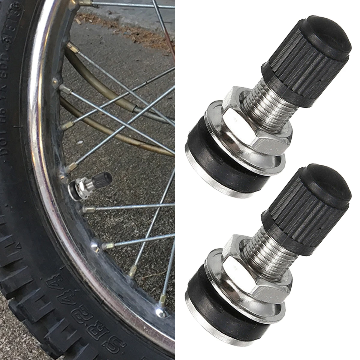 

2pcs 1.5*3.4*1.5cm Motorcycle Wheel Valve Moto Accessories Durable Waterproof Stem Caps Zinc Alloy Tubeless Tire Valv