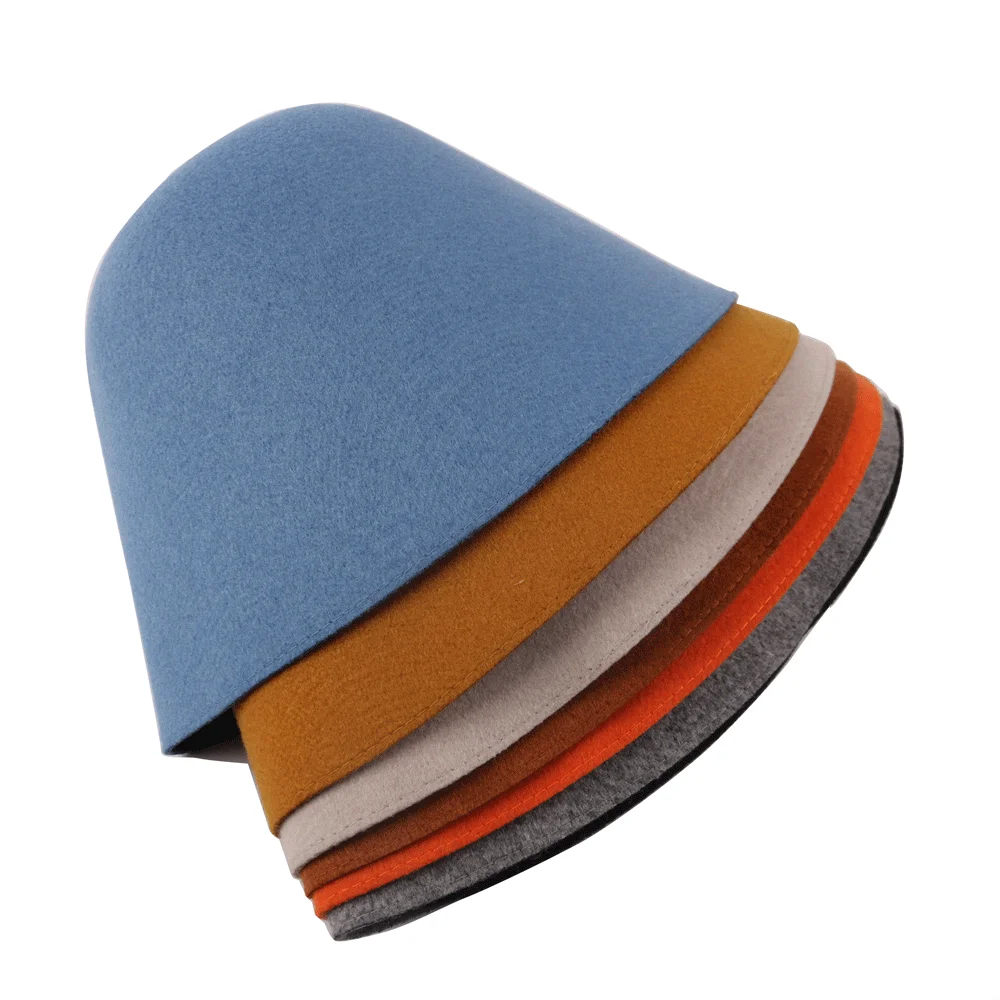 Autumn Winter Japanese Wool Felt Fisherman Hat Female Simple Retro Dome Hat To Keep Warm British Fisherman Hat Basin Hat Gorras