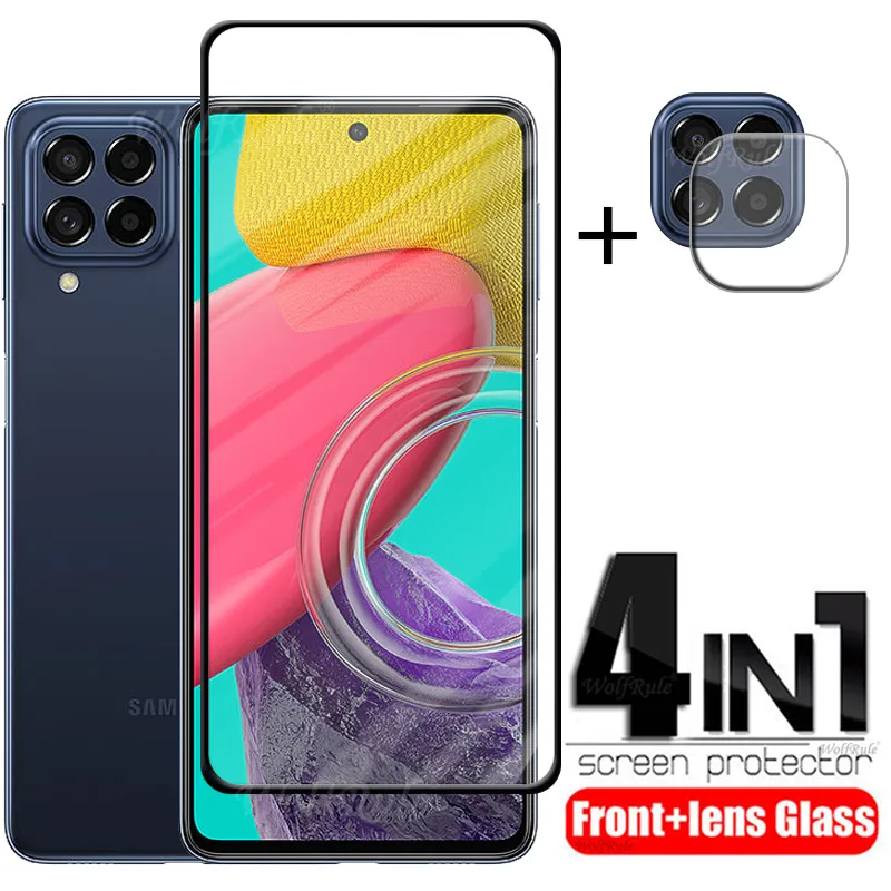 

4-в-1 для Samsung Galaxy M53 5G стекло для Samsung M53 Закаленное стекло протектор экрана для Samsung M23 M33 M52 M53 5G стекло объектива