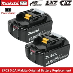 Genuine Makita 18V 6Ah Rechargeable Power Tools Battery 18V makita with LED Li-ion Replacement LXT BL1860B BL1860 BL1850 Charger