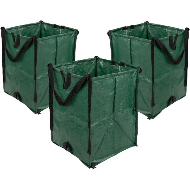 

Heavy Duty Home and Yard Waste Bag 48-Gallon Woven Polypropylene, Reusable Lawn and Leaf Garden Bag with Reinforced Carry Handle