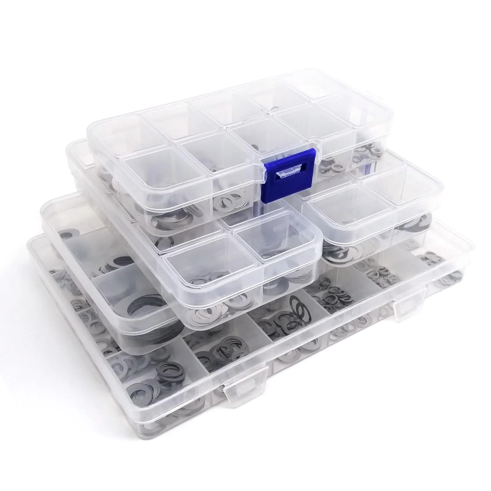 1 Box Ultra Thin Adjusting Shim Washer Mix Sizes 0.1mm 0.2mm 0.3mm M3 to M20 Ultrathin Flat Gasket Kit Set 304 Stainless Steel