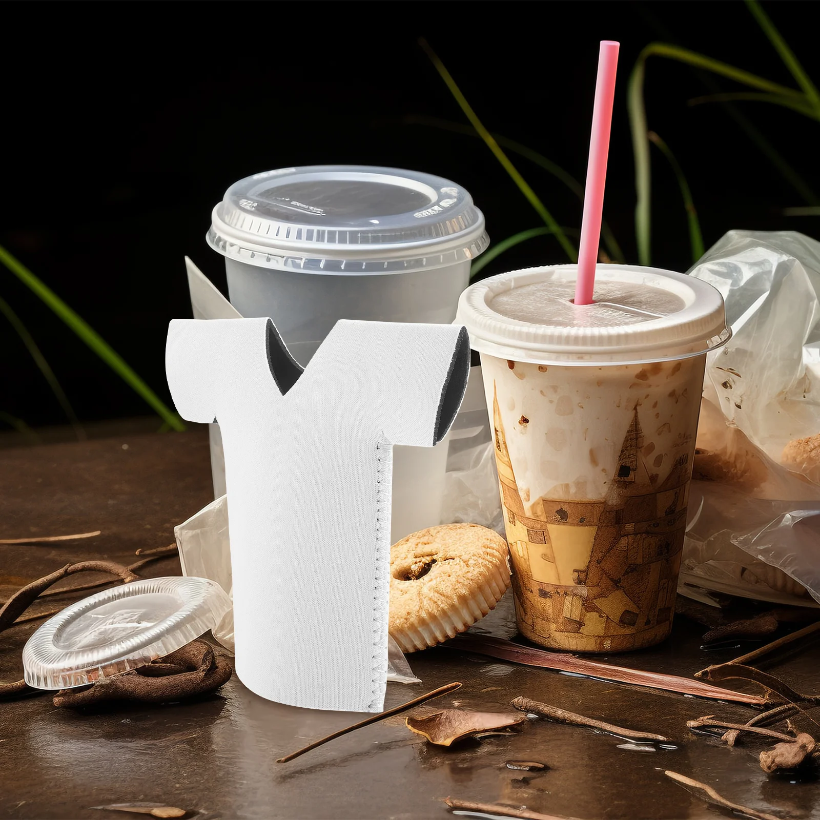 

4pcs T-Shirt Shaped Bottle Sleeve Blank Insulated Cloth Protector For Drink Bottles Non-Slip Easy Clean Decorative Cover Kitchen