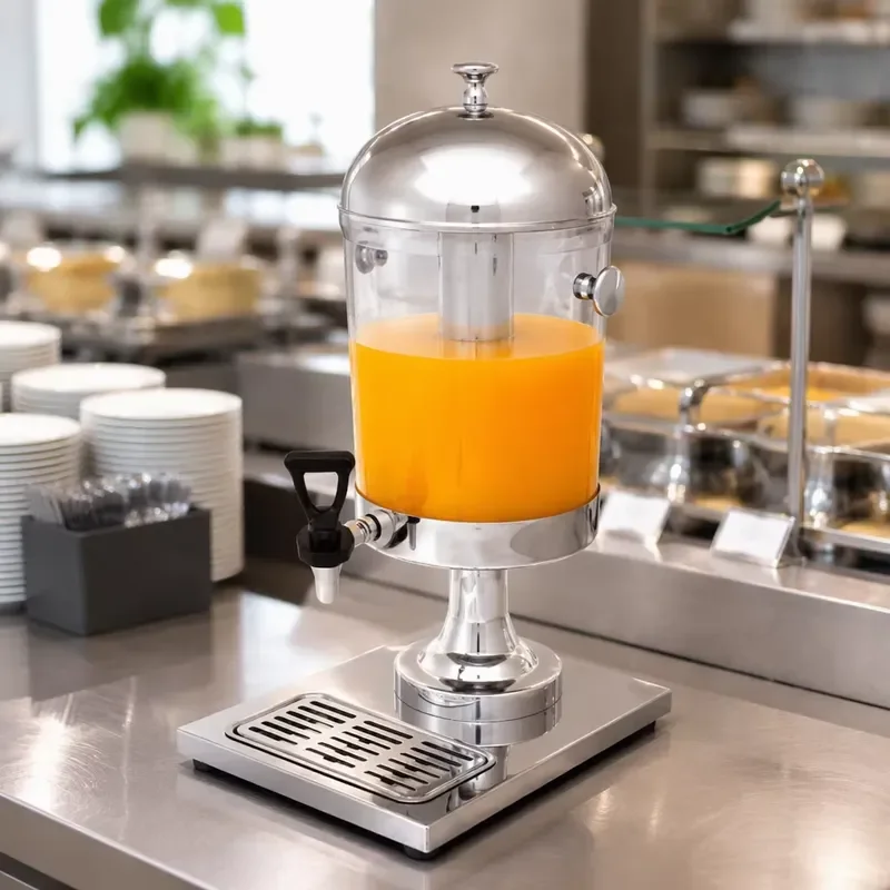 Commercial food grade stainless steel juice dispenser beverage dispenser cooler countertop for restaurant buffets