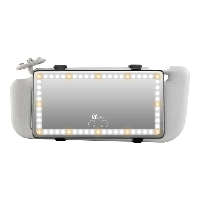 Missmeeca Universal Led Car Makeup Mirror Touch-control Switch Sun Visor High-clear Vanity Mirror Interior Accessories