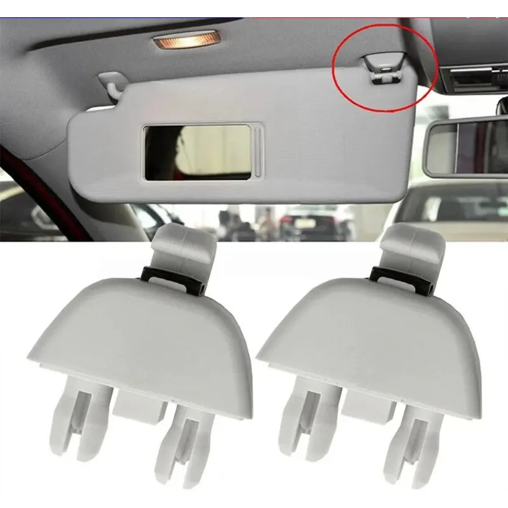 2pcs Interior Sun Visor Clip for VW Polo 5 6R Vento GTI Passat B7 Up Jetta 2012-2015 6R0857561 1S0857561 Durable Easy Install