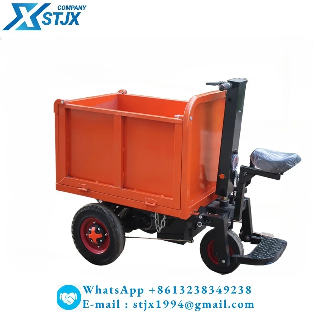 Electric construction trolley, sand pulling aquaculture material flatbed tricycle