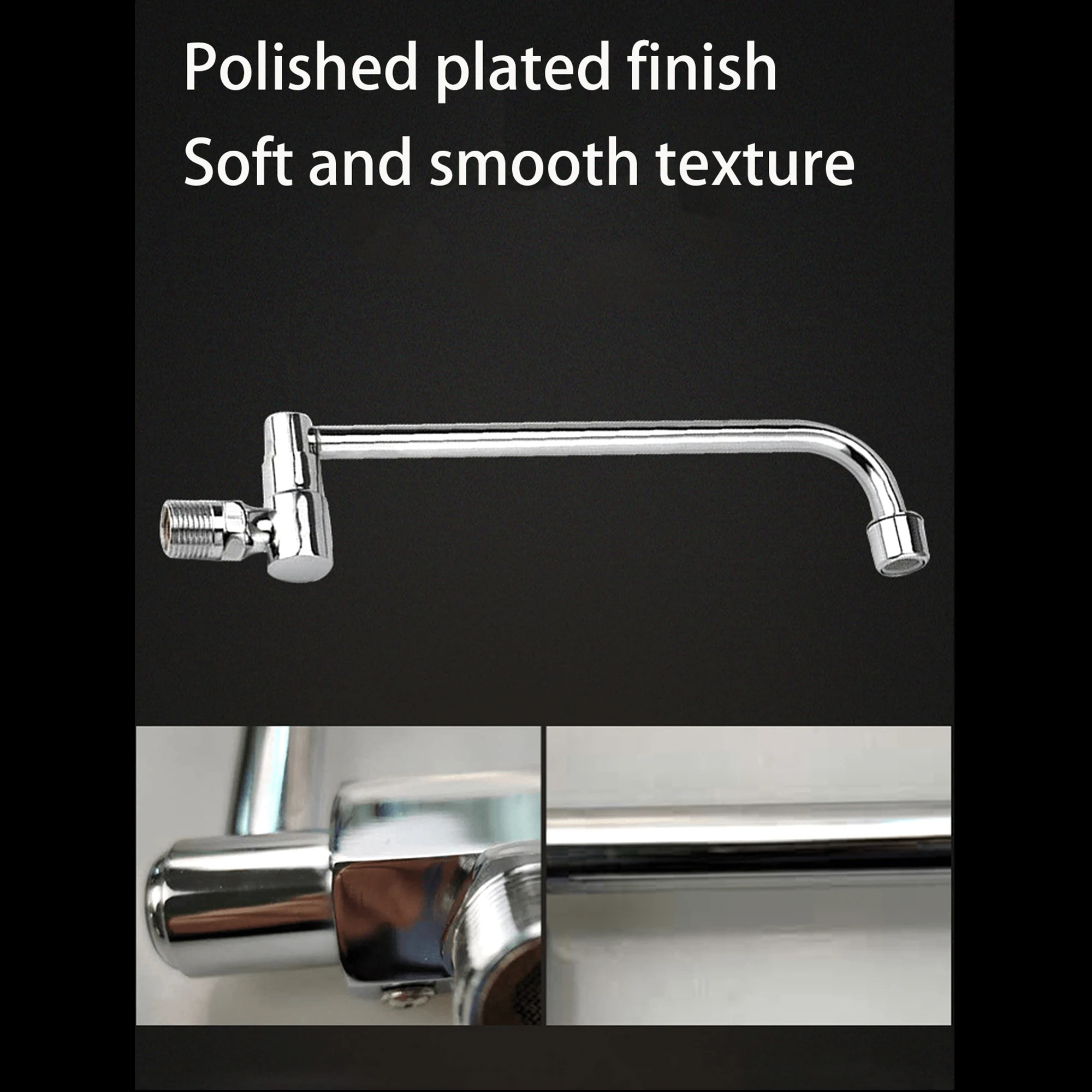 

Silver stainless steel kitchen sink special anti-splash faucet, kitchen semi-automatic swing faucet