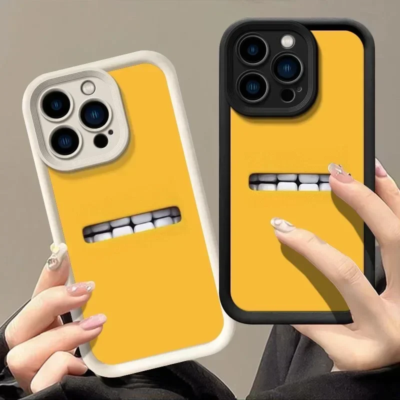 Funny Teeth Silicone Case For Samsung Galaxy A14 A24 A34 A54 A13 A23 A33 A53 A73 A12 A22 A32 A42 A52 A72 A52S 4G 5G Soft Cover