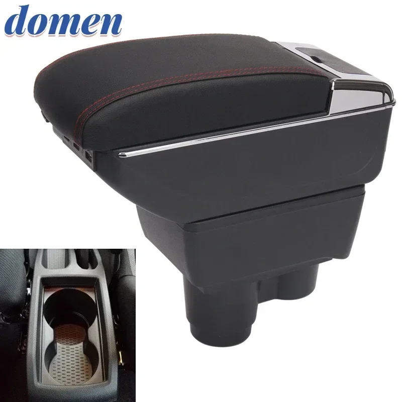 For Renault Dacia Duster 2 3 Armrest Box 2018 2019 2020 2021 Central Console Storage Car Accessories Ashtray PU Cup Holder