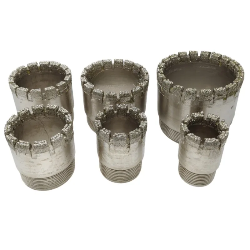 

Diamond drill bit, inclined nozzle, electroplating, geological exploration water well drill bit