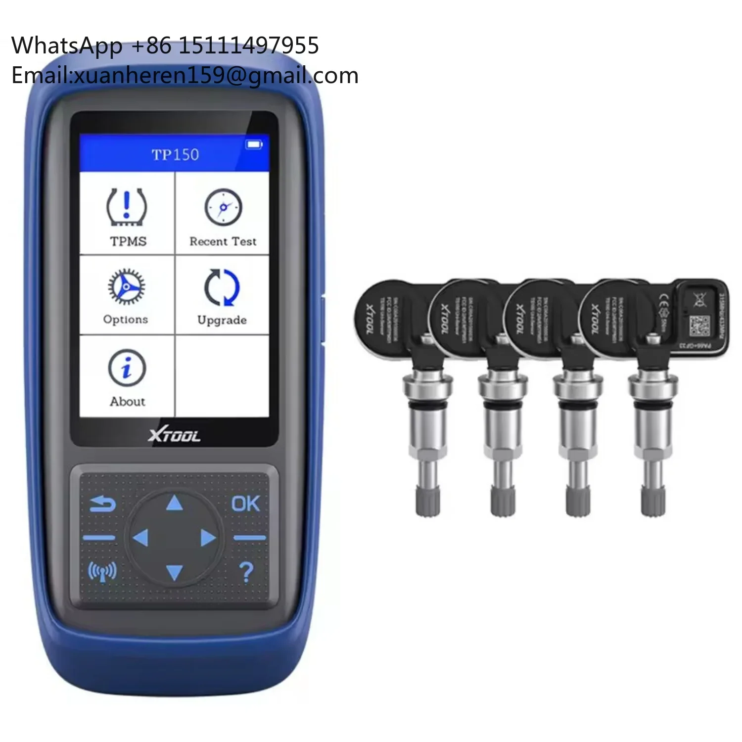 

XTOOL TP150 Universal 315/433MHz TPMS Programming Tire Diagnostic Tool with 4pcs TS100 Pro Sensors