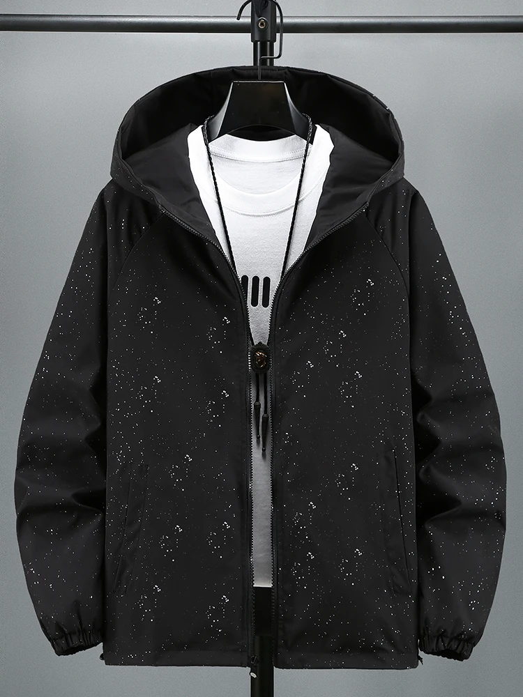 

Двусторонняя повседневная куртка для подростков больших размеров, весенне-осенняя верхняя одежда, удобная, из полиэстера/нейлона.