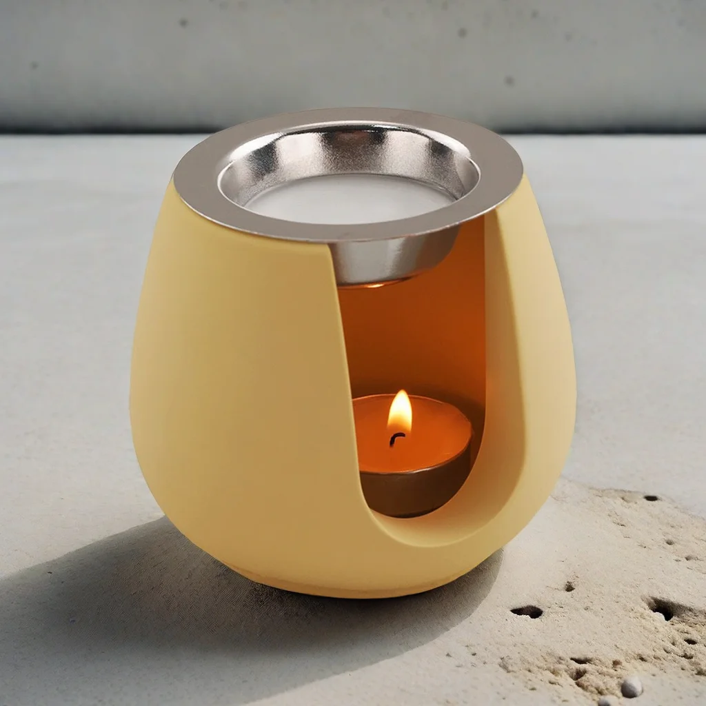 

Heating Aroma Candle Holder Concrete Silicone Mold Round Melted Wax Furnace Diffusing Gypsum Hydroponic Test Tube Planters Mould