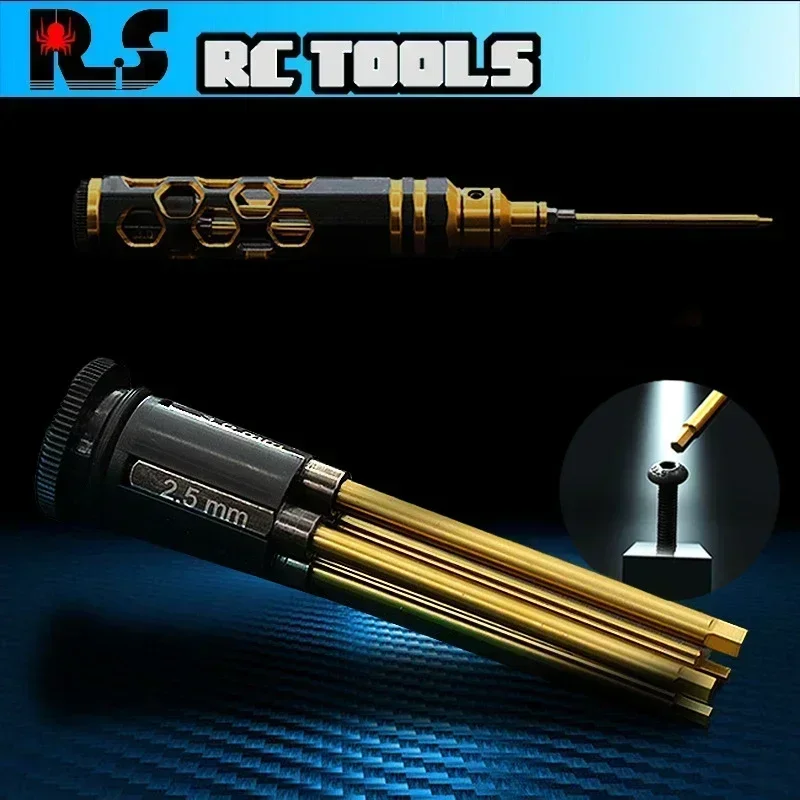 ชุดไขควงหกเหลี่ยม 4 in 1 สำหรับงานซ่อม ชุดเครื่องมือไขควงหกเหลี่ยม สำหรับรถบังคับวิทยุ เฮลิคอปเตอร์ รถยนต์  ขนาด H1.5 H2.0 H2.5 H3.0