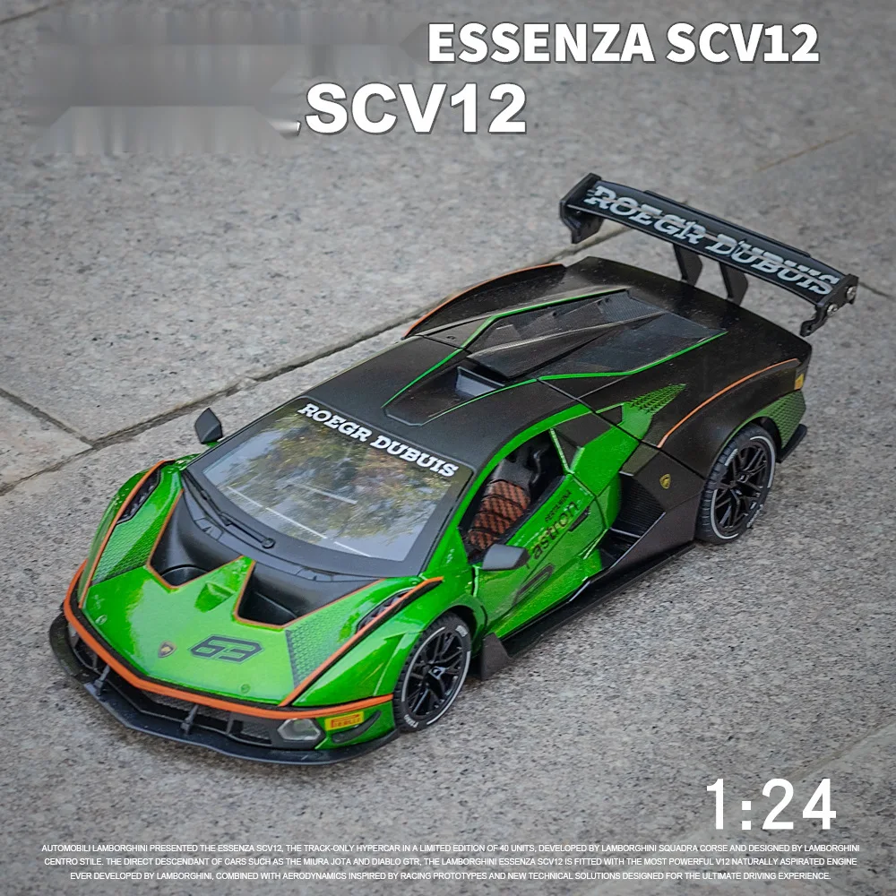 

Масштабная модель спортивного автомобиля Essenza SCV12 (1:24), литая из сплава, для декора рабочего стола, коллекционирования, подарков и хобби.