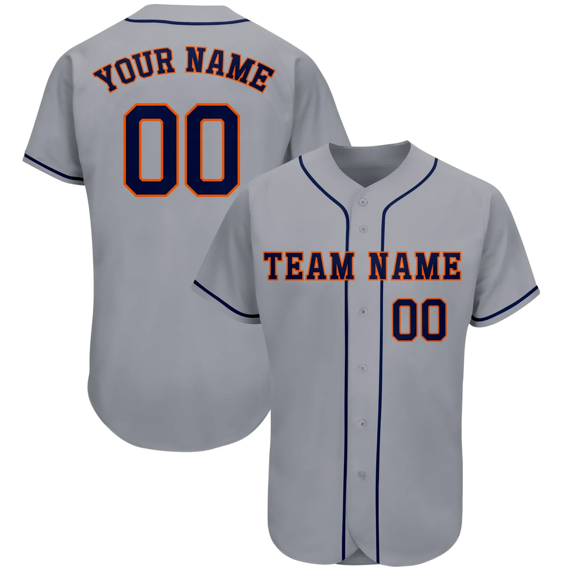 Custom Baseball Jersey Print Team Name/Number Breathable Athletic Button Down for Men/Girl/Kids Outdoors/Indoors Any Color