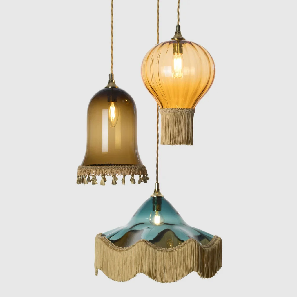 Glass 3 Light Chandeliers Creative Pendent Lamps Villa Kitchen Island Table Dining Room Bedroom Home Lighting Ceiling Chandelier