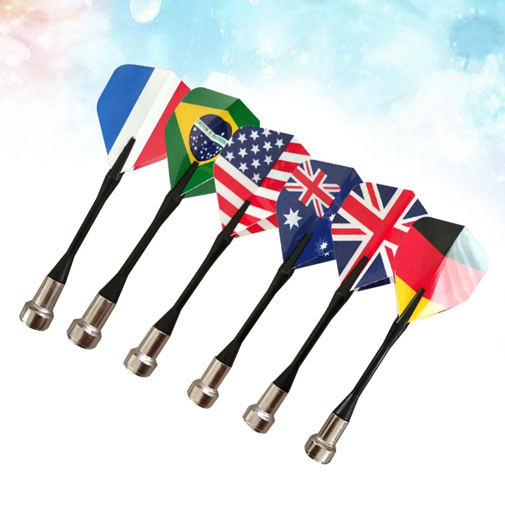 18pcs Magnetic Flag Tip Flights Stainless Steel Needle Tip Set with Extra Rods flag steel tip