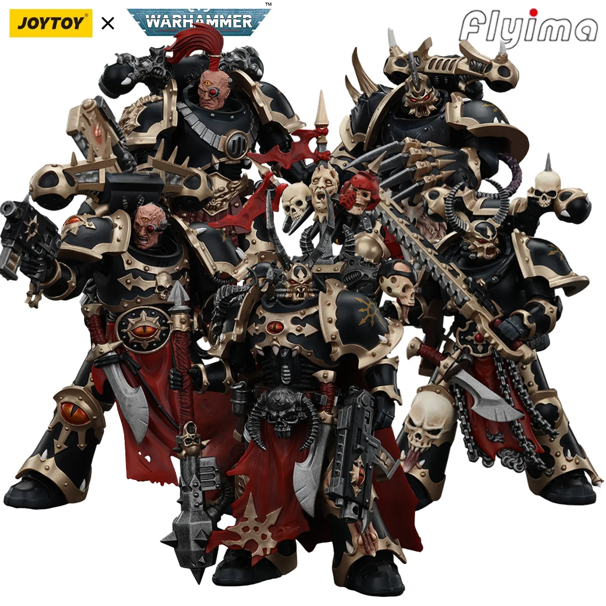 

JOYTOY Warhammer 40,000 1/18 фигурки героев Chaos Space Marines Black Legion 5 шт. аниме военная модель
