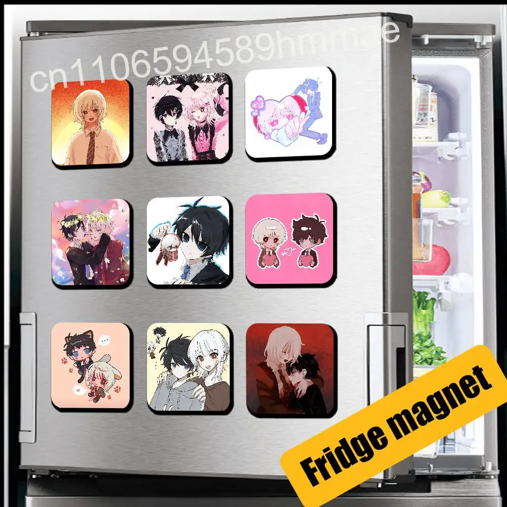 

For S-Saihate S-Station Shion Tatsunami Haru Akinashi Fridge Magnets Freezer Refrigerator Metal Cabinet Magnetic Cards Cover