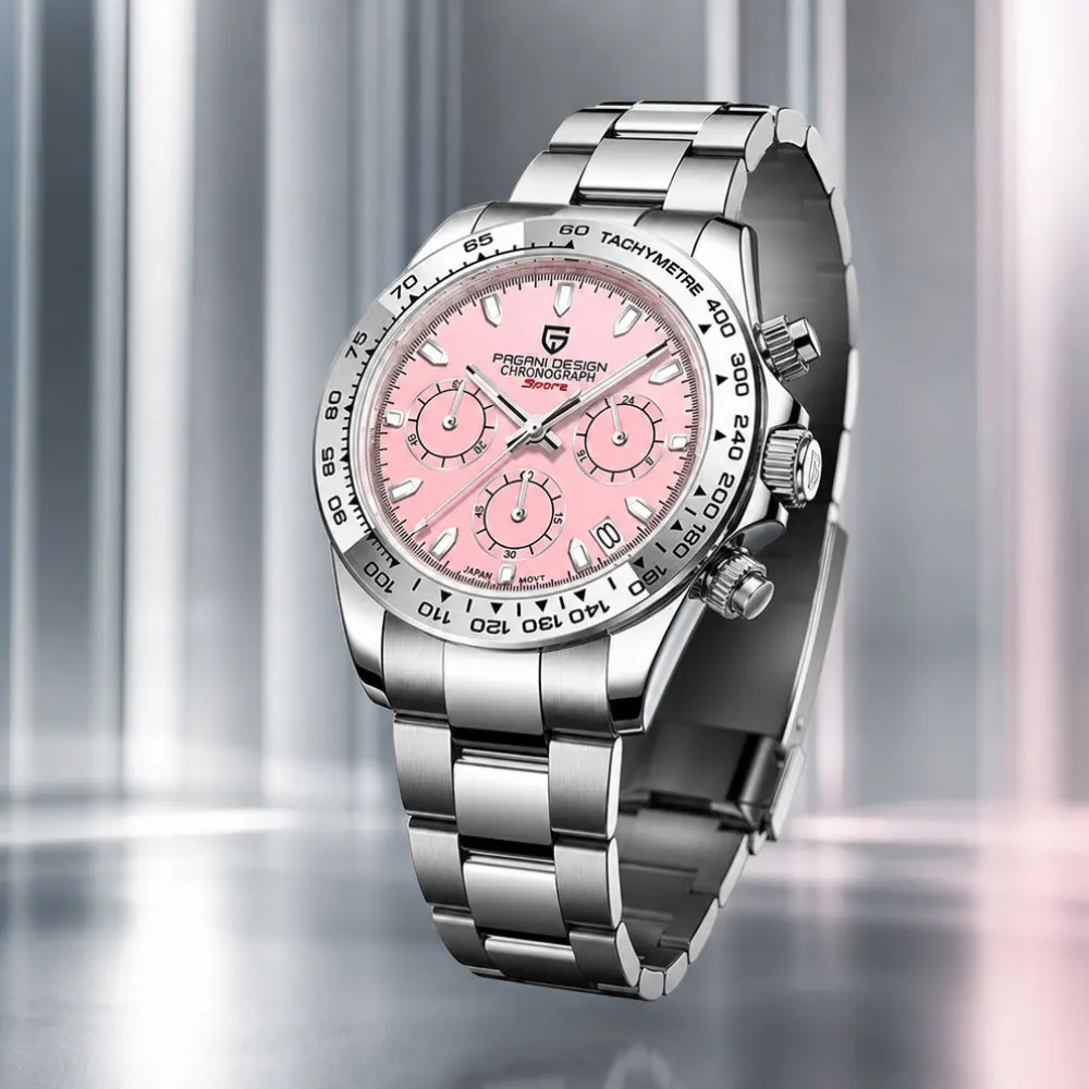 

PAGANI DESIGN New Couple Watch Top Brand Quartz Watch Women Chronograph Sapphire 10Bar Waterproof Watches 40mm Men's Watch Gift