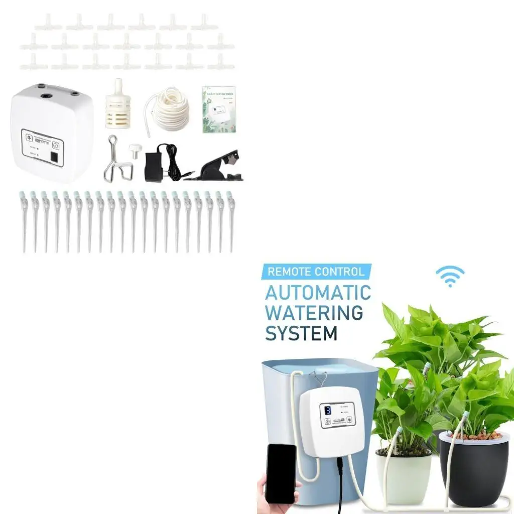 

Automated Indoor Plant Irrigation System Watering Tool Remote Control Watering System with Timing for Home Plant