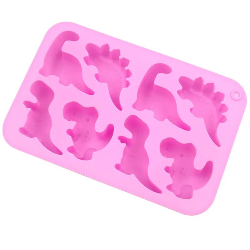 Blues Wholesale 8 Dinosaurs Cartoon Silicone Cake Mold DIY Handmade Soap Tools Children's Bread Baking