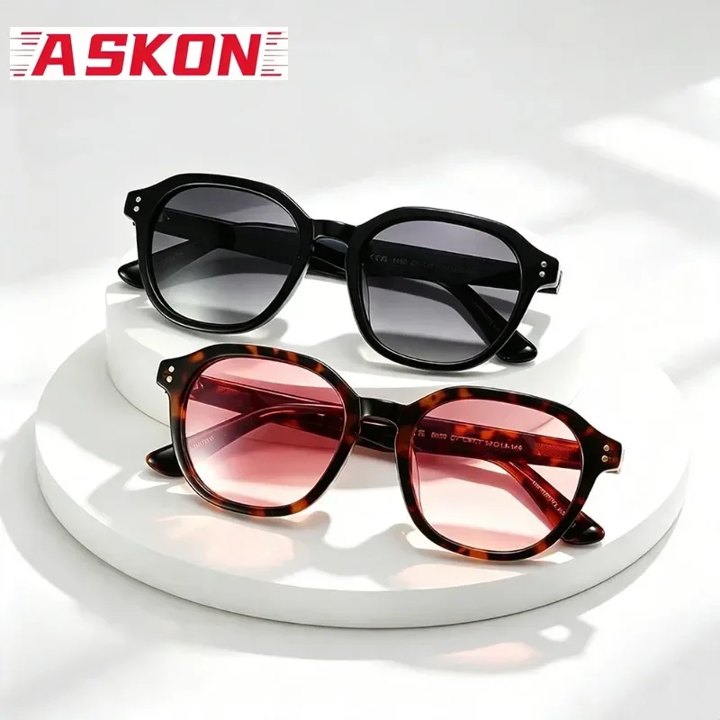 Acetate High-end Polarized Black Sunglasses Men Square Handsome UV400 Glasses Man Classic Eyeglasses Women Popular UV-blocking