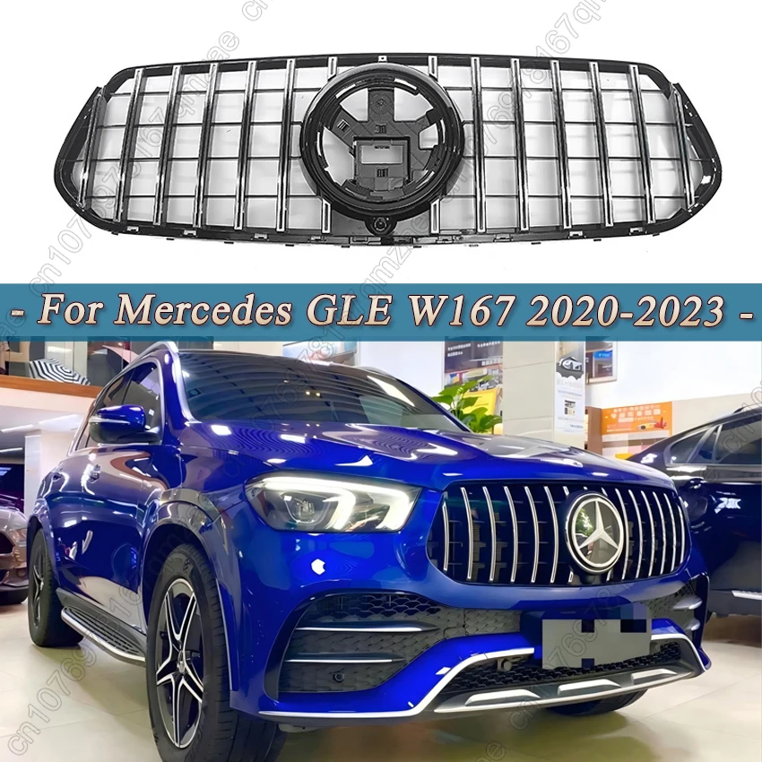 

Car Front Racing Grill For Mercedes-Benz GLE C167 W167 Coupe GLE300 350 400 450 2020-2023 Hood Grille Grill Body Kits Trim