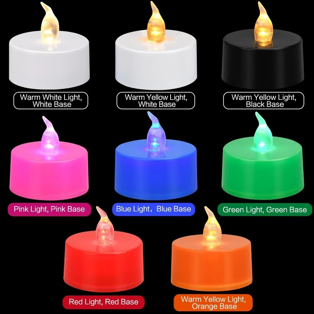 LED Tea Lights Flickering Warm White Battery Operated Candles for Wedding Party Decor image 2