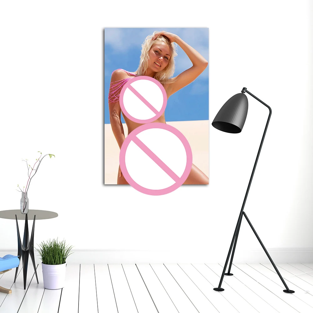 Beautiful Blonde Girl Poster & Print Minimalist Living Room Bedroom Decoration Wall Art Canvas Painting For Hotel Apartment