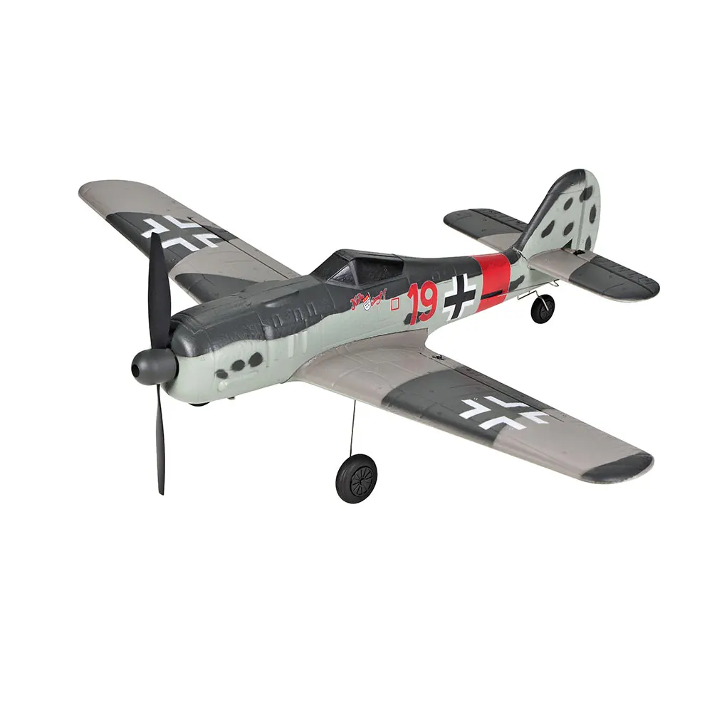 초보자용 TOP RC HOBBY 미니 FW190, 2.4G, 4CH, 6 축 자이로, 원 키 곡예 비행, U 턴 EPP 스케일 워버드 RC 비행기 RTF, 402mm