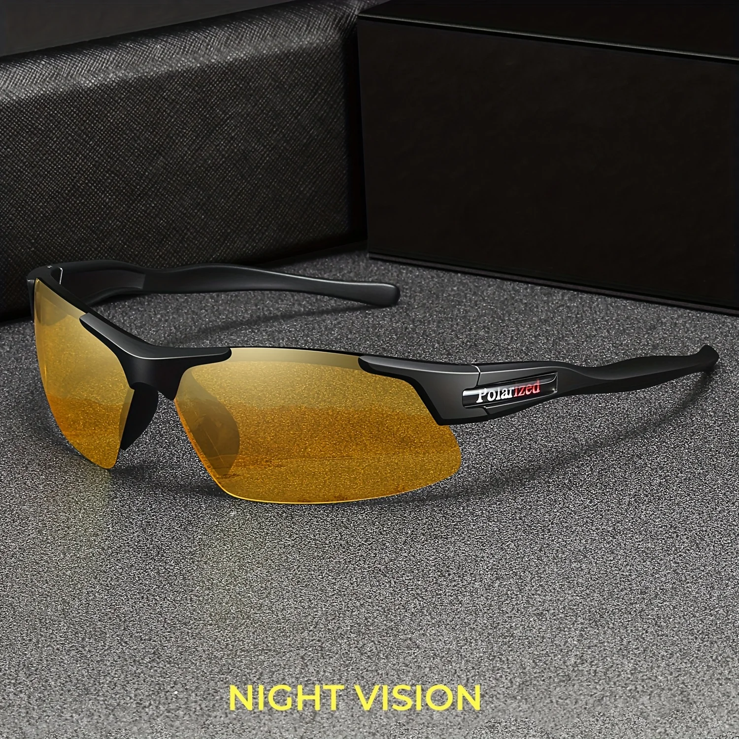 Classic HD Polarized Outdoor Sunglasses - Semi-Rimless Frame & Colorful Mirror Lens for Fishing/Cycling/Outdoor