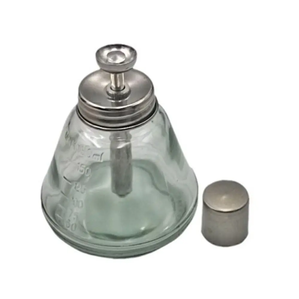 Glass Push Down Pump Dispenser Clear 180ml Liquid Pump Dispenser Bottle Multifunctional Anticorrosion Clear Refillable Bottle