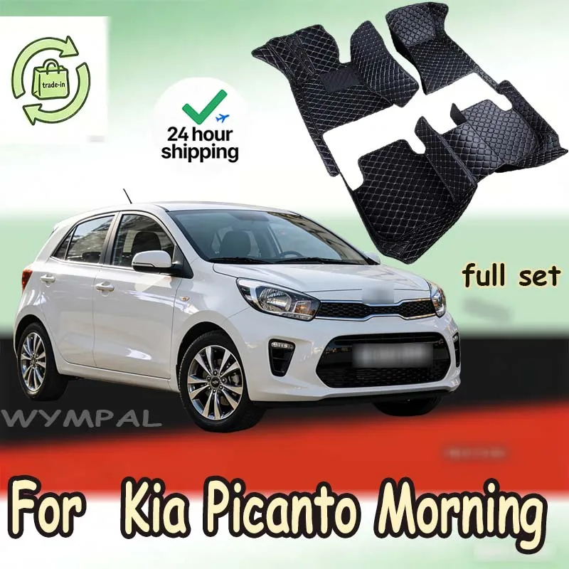 

Car Mats Floor For Kia Picanto Morning Grand Eko Taxi JA 2017~2022 Waterproof Leather Mat Car Mats Tapis Voiture Car Accessories