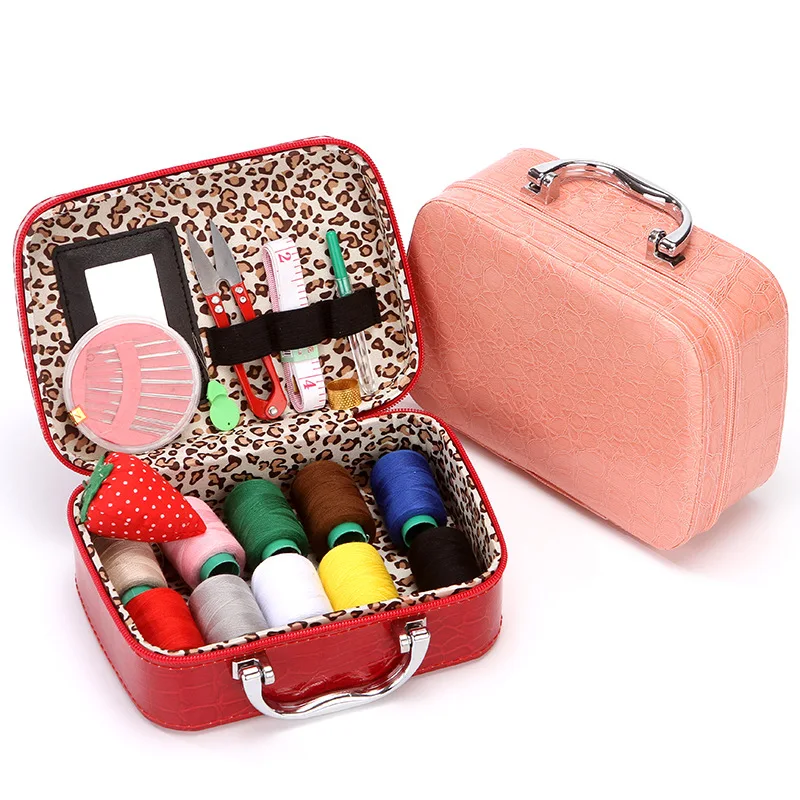 

1Set Portable Sewing Box Kitting Needles Kits Household Leather Sewing Thread Needle Box Quilting Thread Embroidery Craft