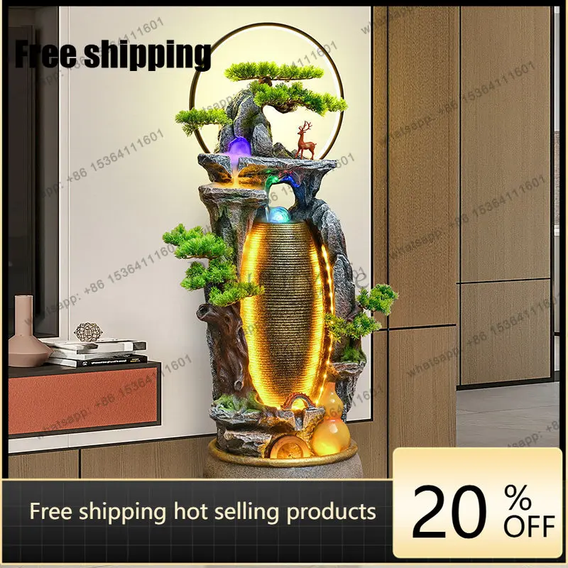 Rockery, flowing water make money, fountain, circulating water office, interior landscape decoration, floor ornament