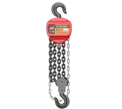 Hand Manual Chain Hoist, Lifting Height 6m Load 5 Tons, Triangular Lifting Chain, Portable Household Crane