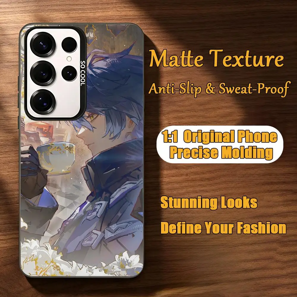 Flins Genshin Hot Game Phone Case IMD Colorful Silver Suitable case For SamsungS25 S24 S23 S22 S21 S26 Plus Ultra Fold A view 2