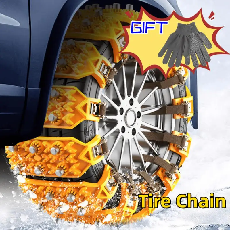 سلسلة إطارات السيارة من البولي يورثان الحراري ، سلاسل الثلج ، مقاومة التآكل لسيارات الدفع الرباعي ، MPV ، الطرق الوعرة ، إطارات الشتاء ، حزام سلاسل العجلات المضادة للانزلاق ، قفاز هدية