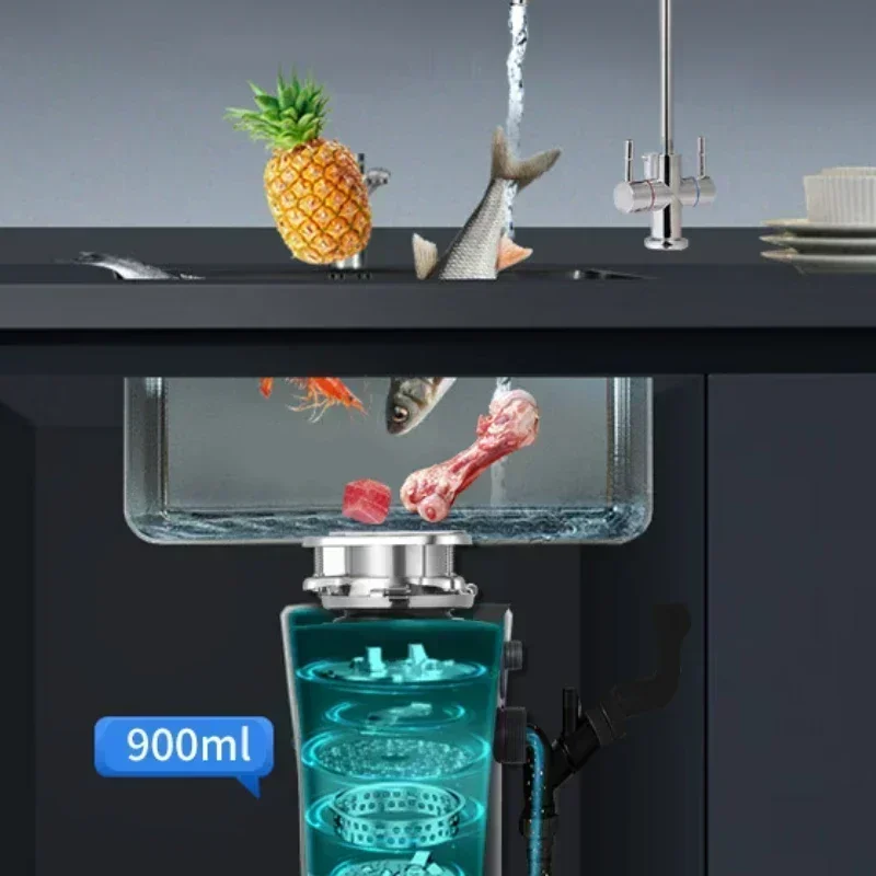 ห้องครัวอาหารการกําจัดขยะน้ําอัตโนมัติขยะสวิทช์อากาศทิ้งเครื่องใช้ในครัว poubelle de cuisine