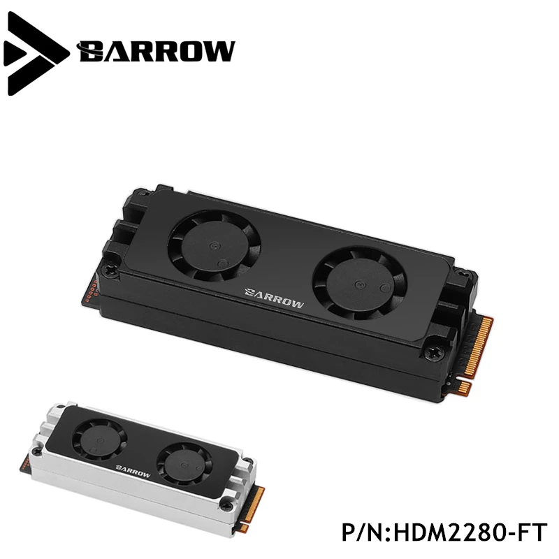 

Barrow SSD M2 2280 Memory Air Cooling with Fan RAM Cooler Computer Accessories Memory Cooling Vest 22110 PCIE HDM2280-FT