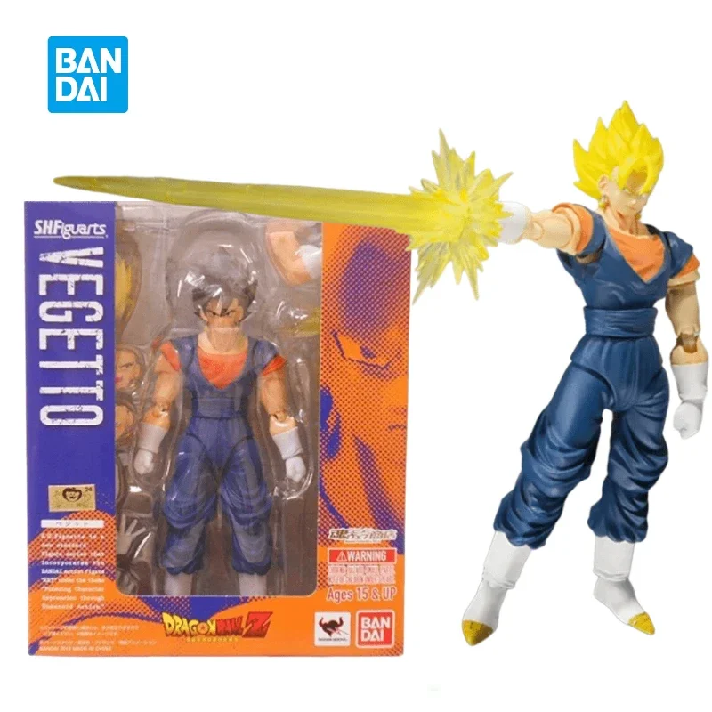 In Stock Original BANDAI S.H.Figuarts SHF Dragon Ball Z Vol.4 Vegetto Anime Action Figures Model Toys Collection Hoilday Gifts