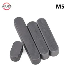 M5 Carbon Steel GB1096 A Type Flat Key Dowel Drive Shaft Parallel Round End Head Key