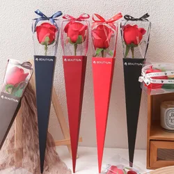 10 PC Rose single packaging box Flower packaging box bouquet bag Valentine's Day single flower packaging bag